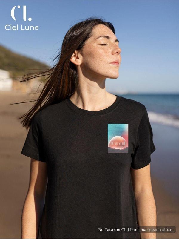 Nevermınd Unisex Kadın Erkek Dream World Baskılı Özel Tasarım Oversize T-Shirt - Image 1