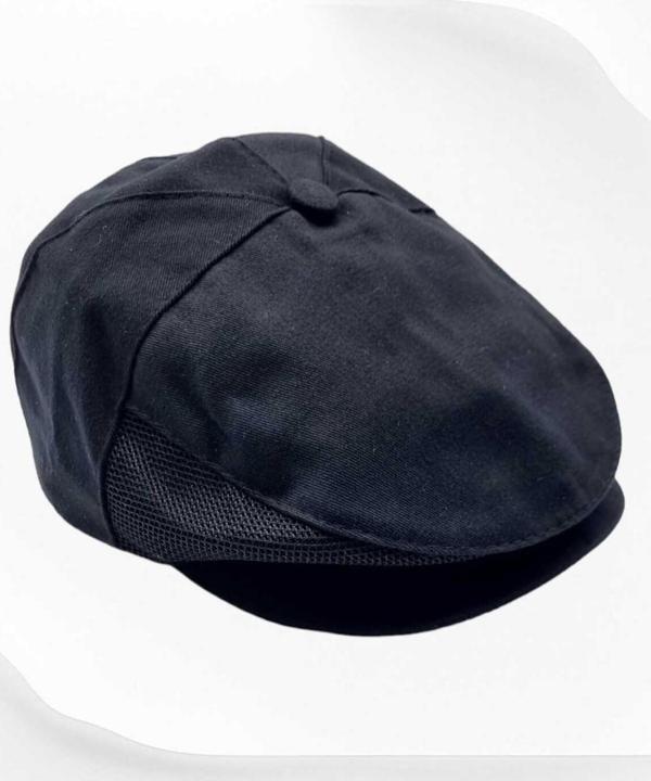 Uniquetrenders Erkek Fileli Düğmeli Yazlık Yöresel Kasket Şapka Siyah 57 CM - Image 1