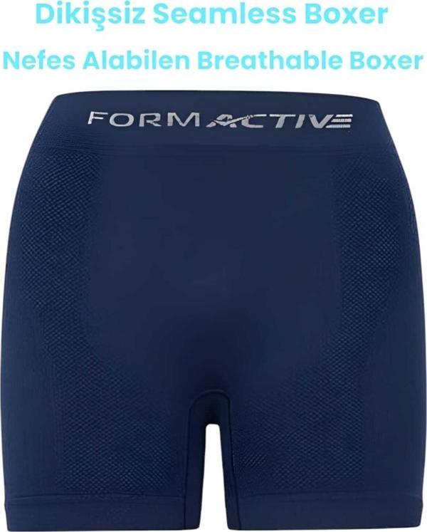 Uniquetrenders Erkek Dikişsiz/Seamless Nefes Alabilen Boxer Lacivert L-XL - Image 1