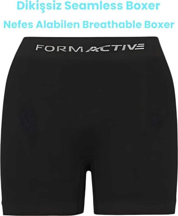 Uniquetrenders Erkek Dikişsiz/Seamless Nefes Alabilen Boxer Siyah L-XL - Image 1
