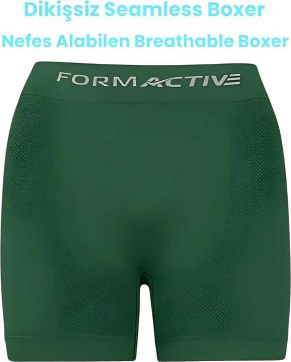 Uniquetrenders Erkek Dikişsiz/Seamless Nefes Alabilen Boxer Yeşil L-XL - Image 1