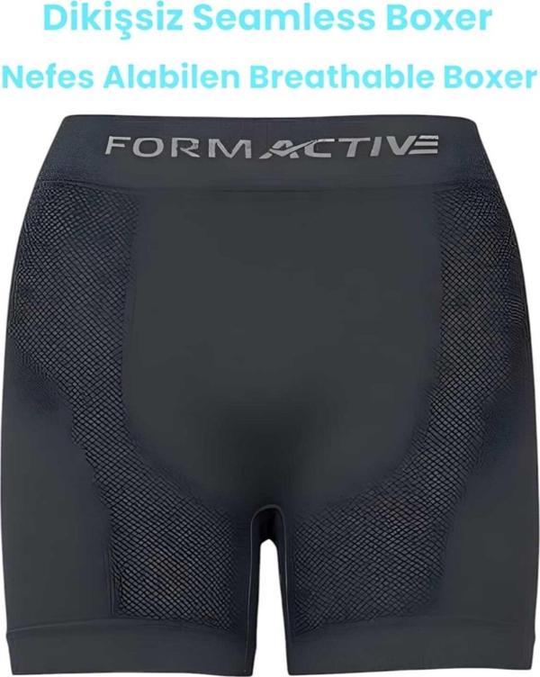 Uniquetrenders Erkek Dikişsiz/Seamless Nefes Alabilen Boxer Füme L-XL - Image 1