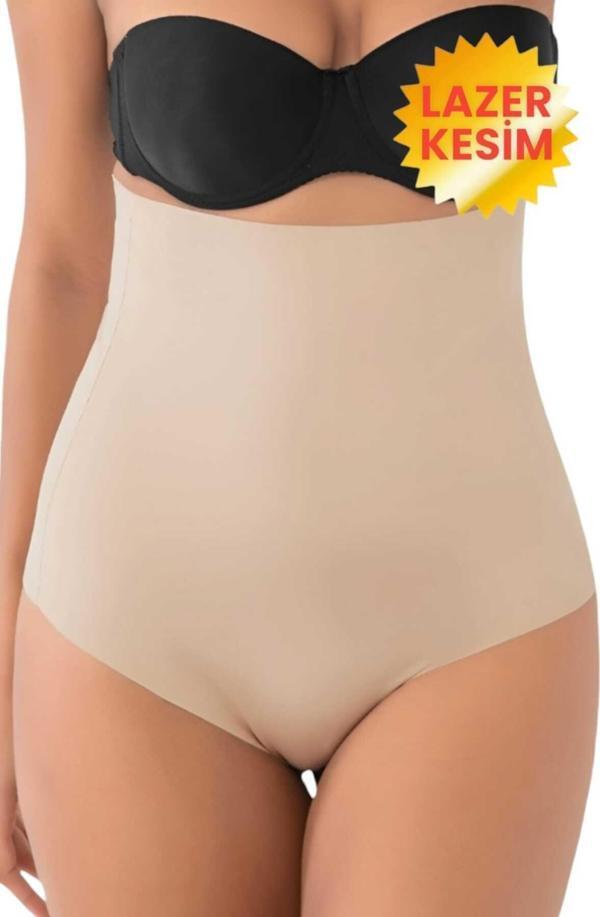 Uniquetrenders Kadın Lazer Kesim İnceltici Ve Toparlayıcı Yüksel Bel String Korse Ten 2XL-3XL - Image 1