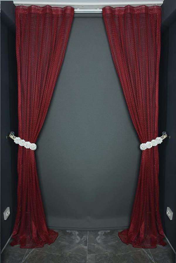 ORKİDE MODEL BORDO RENK TEK KANAT Pileli Fon Perde 75*260 cm - Image 1