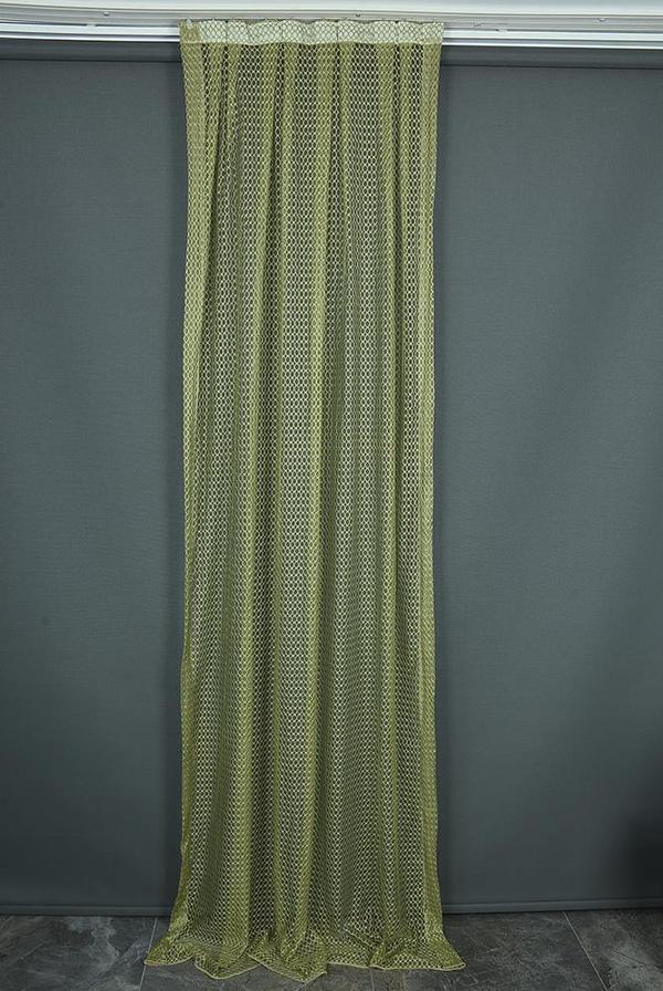 ORKİDE MODEL FISTIK YEŞİLİ RENK TEK KANAT Pileli Fon Perde 75*260 cm - Image 1