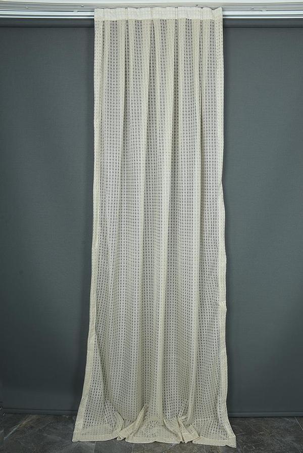 KARDELEN MODEL VİZON RENK TEK KANAT Pileli Fon Perde 75*260 cm - Image 1