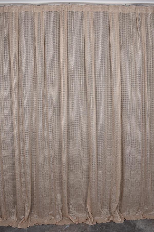 KDK 1920 DESEN VİZON RENK TEK KANAT Hazır dikilmiş Pileli Fon Perde 300*260 cm - Image 1