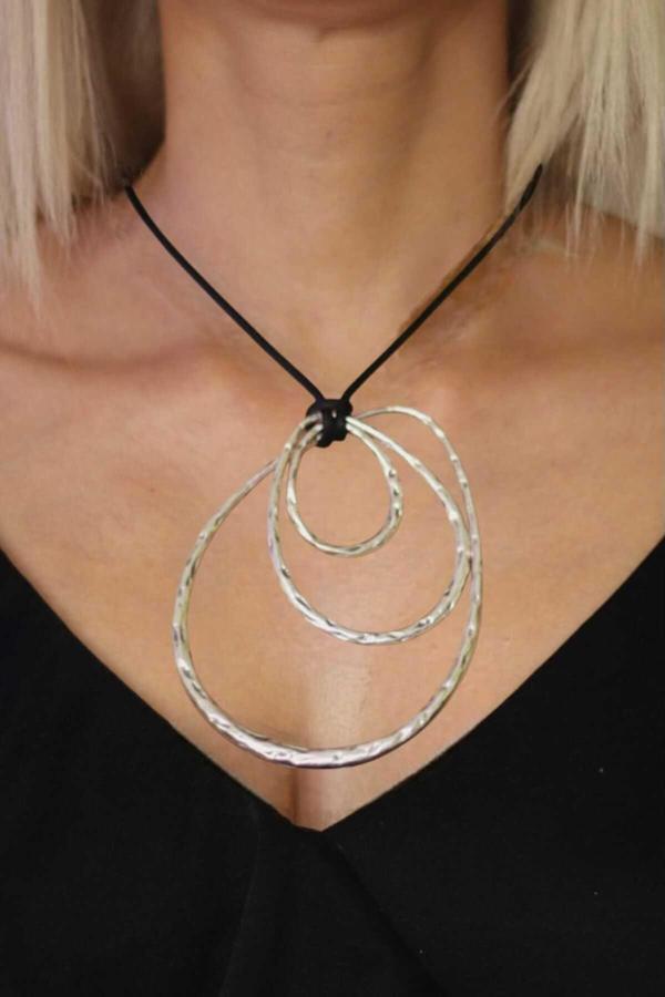 Uniquetrenders Kadın Gümüş Kaplama Antik Kolye Etnik Antik Otantik Tasarım Kolye Gümüş 80 cm - Image 1