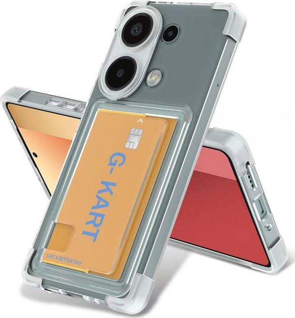 Xiaomi Redmi Note 13 Pro 4G Uyumlu Kartlı Şeffaf Silikon Kılıf  - Image 1