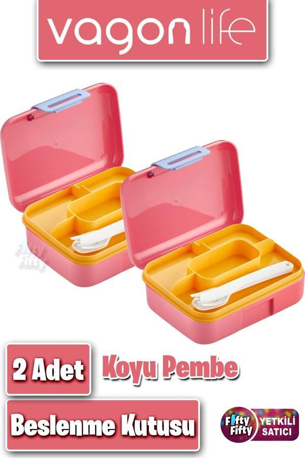 2'li Set Beslenme Kutusu (Seçtiğiniz Renkte 2 Adet Gönderilir) Ürün Vagonlife Markadır - Image 1