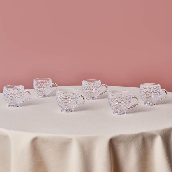 Karaca Beril 6 Kişilik Cam Çay Fincan Takımı180 Ml - Image 1