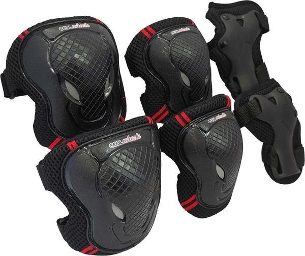 Cool Wheels Çocuk Scooter & Paten Koruma Seti – Kaliteli Dizlik ve Dirseklik Seti (S) Kırmızı FR37715 - Image 1