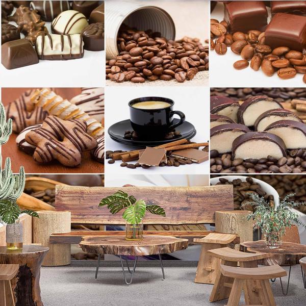 Kahve & Atıştırmalık Cafe Duvar Kağıdı Baskı - Image 1