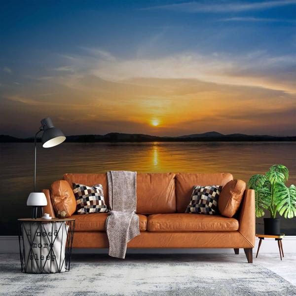 Denizde Gündoğumu Manzaralı Duvar Kağıdı Baskı - Image 1