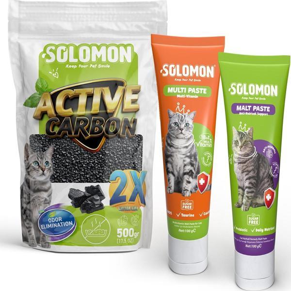 Kedi Bakım Seti (Malt Paste & Multi Paste & Active Carbon) - Image 1