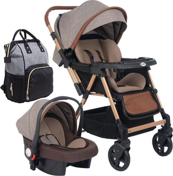 Joell Trendy Travel Sistem Bebek Arabası & Puset & Bebek Bakım Çantası - 3Lü Set - Image 1