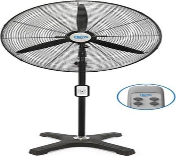 Hims HEF-AK650 190W 65 cm Siyah 3 Kanat Kumandalı Sanayi Tipi Ayaklı Vantilatör - Image 1