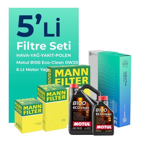 MANN Ford Focus 1.5 Dizel Manuel Filtre Bakım Seti Motul Motor Yağlı (2018-2024) 5 Li - Image 1
