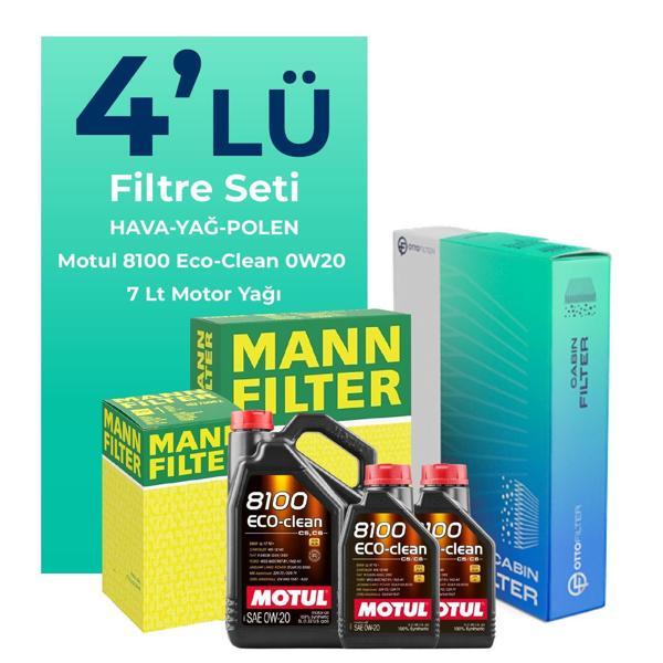 MANN Range Rover Vogue 2.0 Benzin Filtre Bakım Seti Motul Motor Yağlı (2018-2021) 4 Lü - Image 1