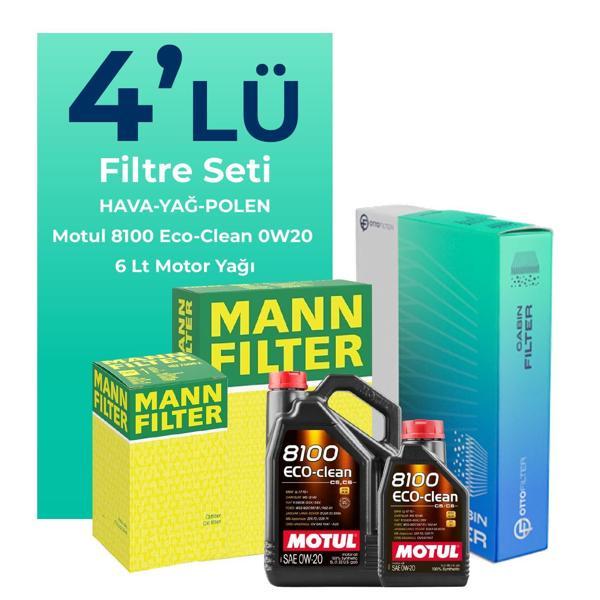 MANN Volvo S90 2.0 Dizel B5 Filtre Bakım Seti Motul Motor Yağlı (2020-2024) 4 Lü - Image 1