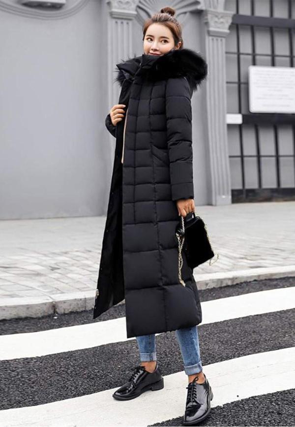Günlük Kışlık Tam Boy Şişme Kadın Mont - Image 1