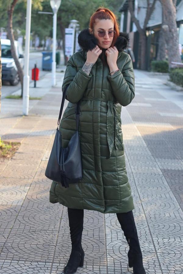 Günlük Kışlık Tam Boy Şişme Kadın Mont - Image 1