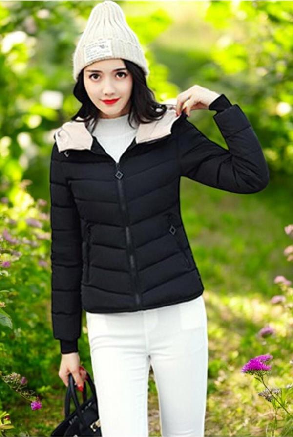 Kışlık Kısa Tarz Kadın Şişme Mont - Image 1