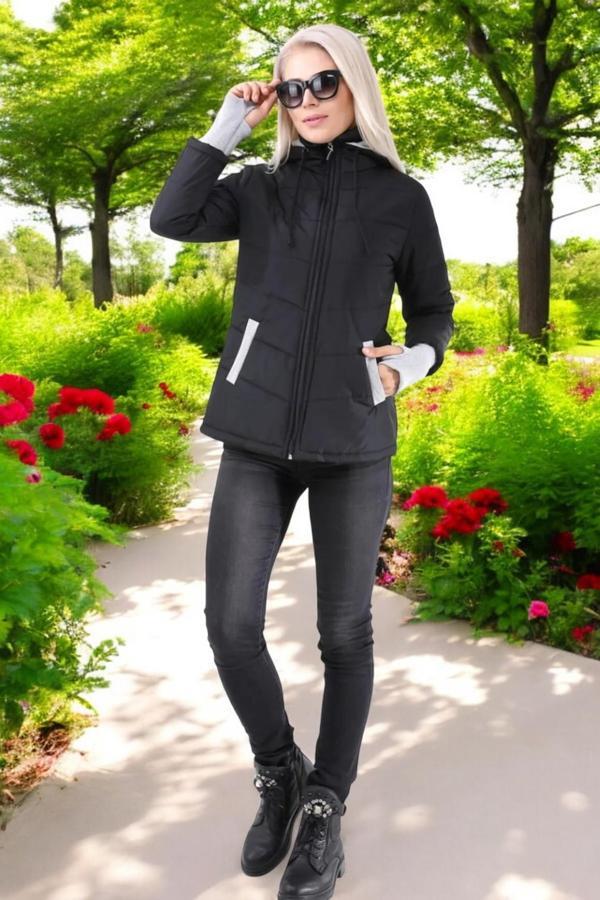 Su Geçirmez Günlük Kısa Rahat Şişme Kadın Mont - Image 1