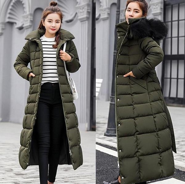 Kışlık Tam Boy Kürklü Şişme Kadın Mont - Image 1