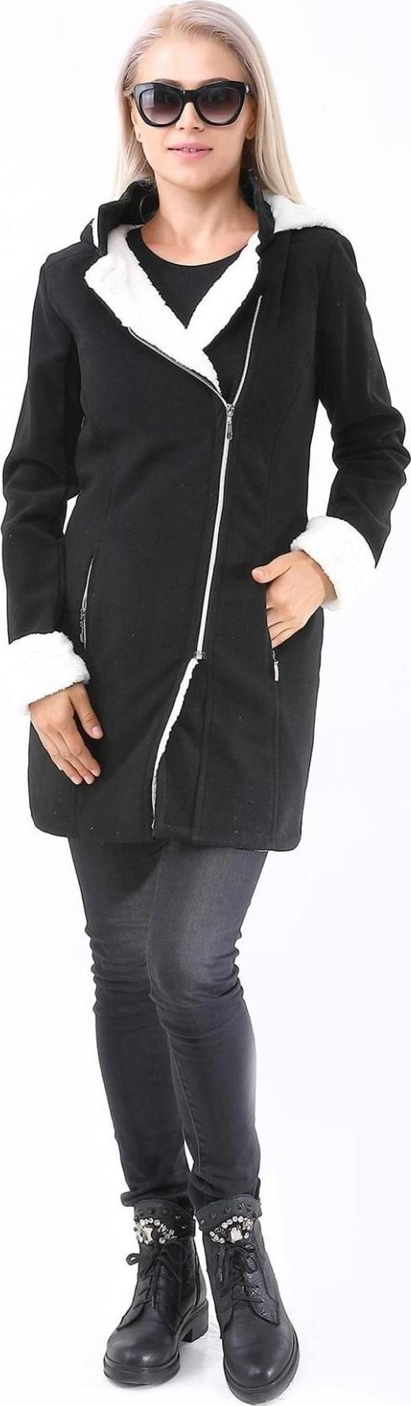 Kışlık Günlük Kaşe Kadın Kaban - Image 1