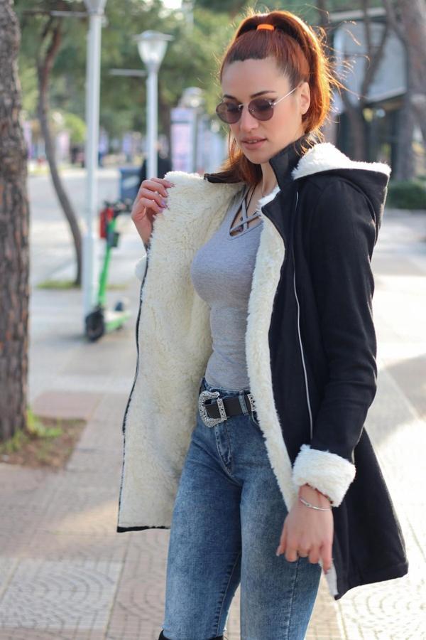 Kışlık Kaşmir Kaşe Kadın Kaban - Image 1