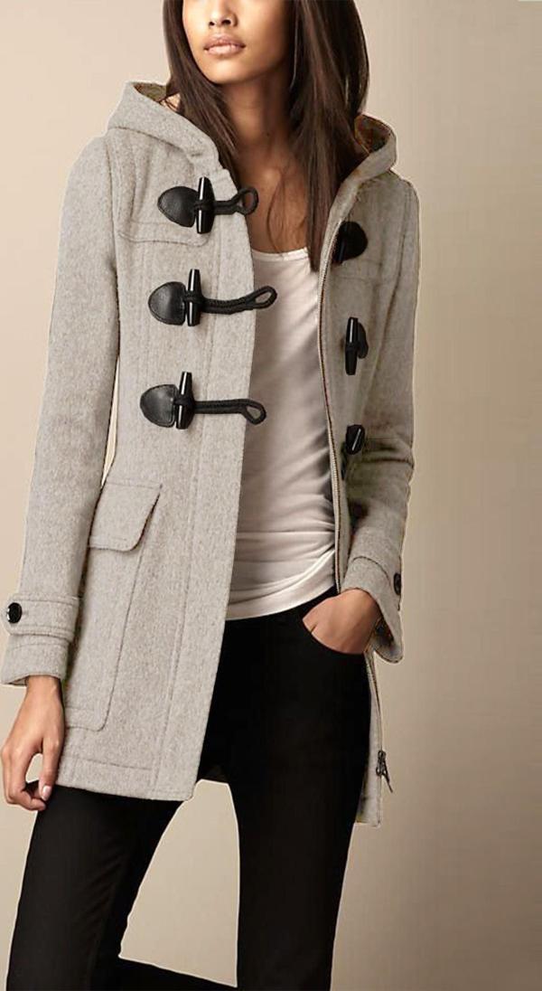 Kaşmir Kaşe Kadın Kaban Kışlık - Image 1