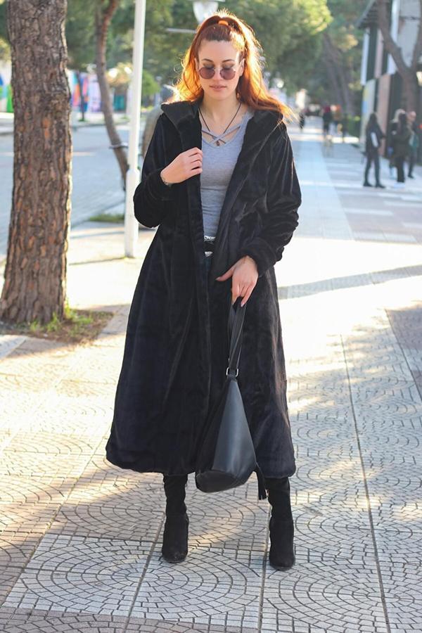 Kışlık Kürk Kadın Ceket Tam Boy - Image 1