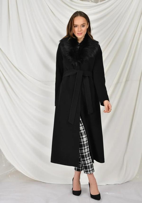 Kürk Yakalı Kadın Kaban - Image 1