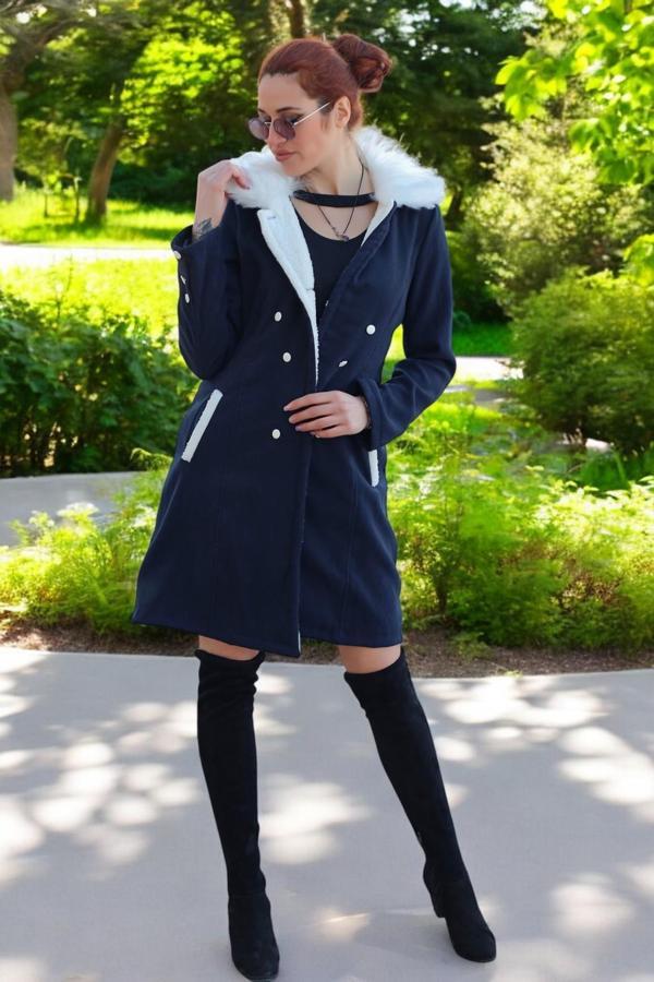 Kaşlık Kaşmir Kaşe Kadın Kaban - Image 1