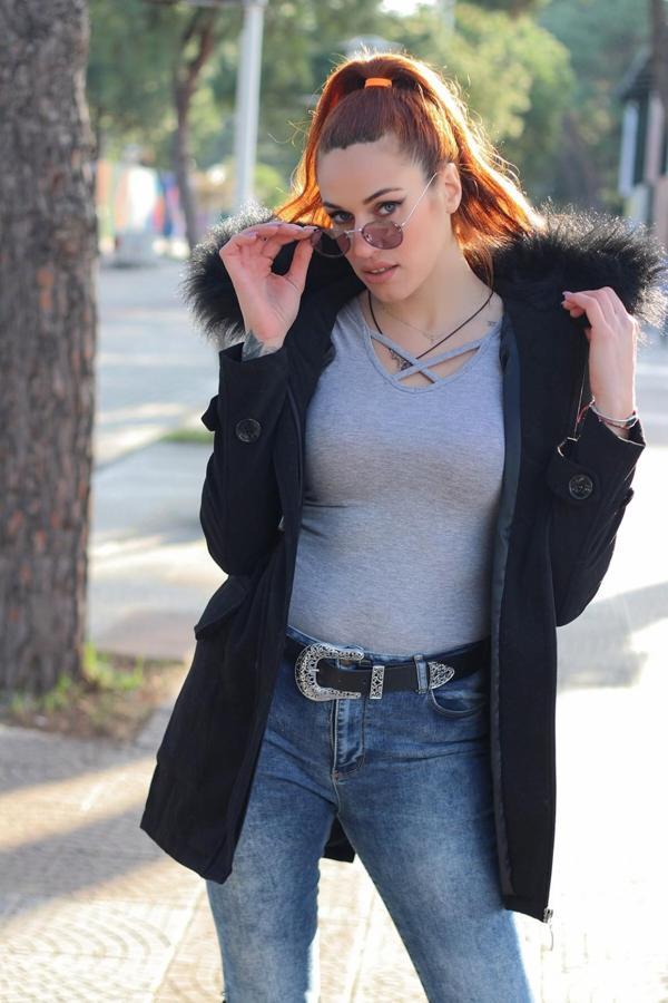 Günlük Kışlık Kaşe Kaşmir Kadın Kaban - Image 1