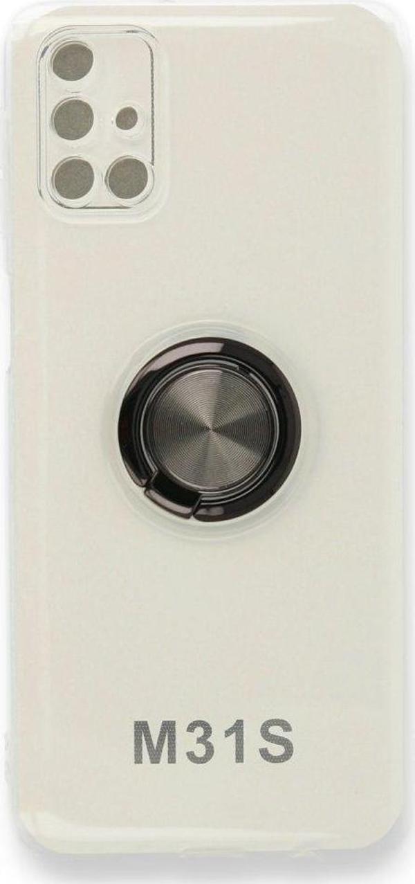 Mmc Group Samsung Galaxy M31S Kılıf Gros Yüzüklü Silikon - Siyah - Image 1