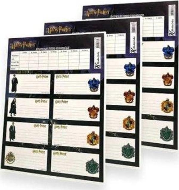Harry Potter Ders Programlı 3Lü Etiket - Image 1