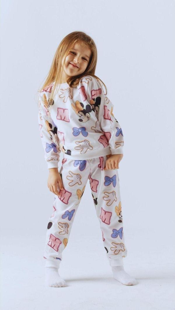 Riysgiyim Disney Kahramanları Baskılı Çocuk Alt Üst Sweatshirt Eşofman İkili Takım - Image 1