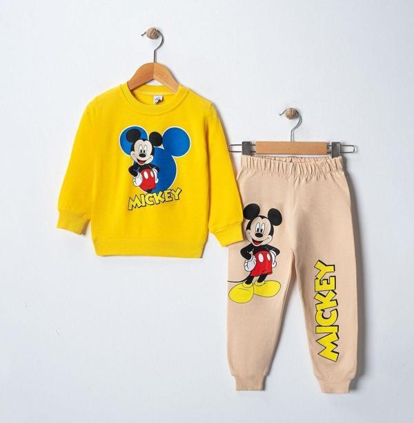 Riysgiyim Pamuklu Baskılı Sweatshirt Eşofman Takımı - Image 1