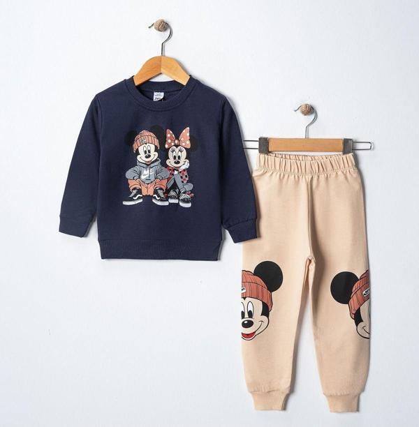 Riysgiyim Mickey Mause Baskılı Sweatshirt Eşofman Takımı - Image 1