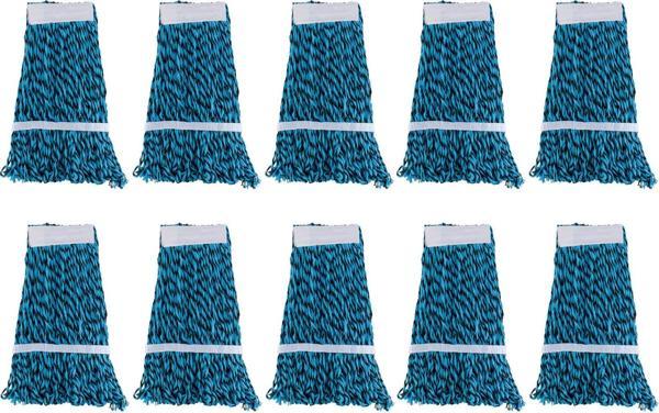 Cod-Ex Yedek Dar Islak Mop Püskül Paspas Başlığı - 17 Cm. - 450 Gr.. - Mavi - 10 Adet - Image 1