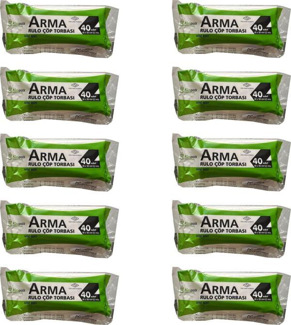 Arma Kimpack Beyaz Mini Boy 40 x 50 Cm. - 20 Litre Çöp Torbası Poşeti - 40 Adetlik 10 Rulo - Image 1