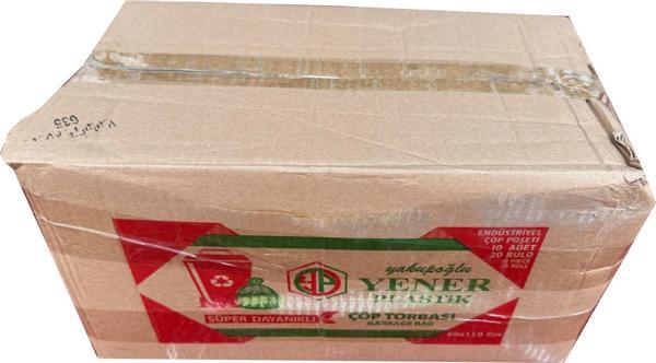 Yener Endüstriyel Jumbo Çöp Torbası Poşeti - 2 Kat - Siyah - 500 Gr. - 80x110 Cm. -10 Adetlik 20Rulo - Image 1