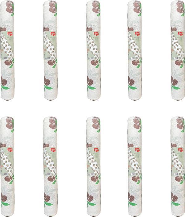Roll-Up Tek Kullanımlık Laminelli Zeytin Desenli Kağıt Masa Örtüsü - 100x150 Cm. - 16 Yaprak 10 Rulo - Image 1