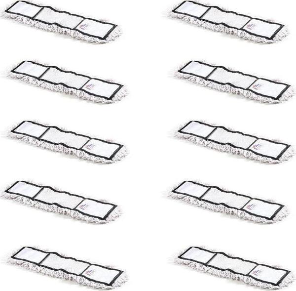 Nemli Palet Yedek Mop Paspas 100 Cm. / Nem Alıcı Mop - Pamuklu / Beyaz - 10 Adet - Image 1