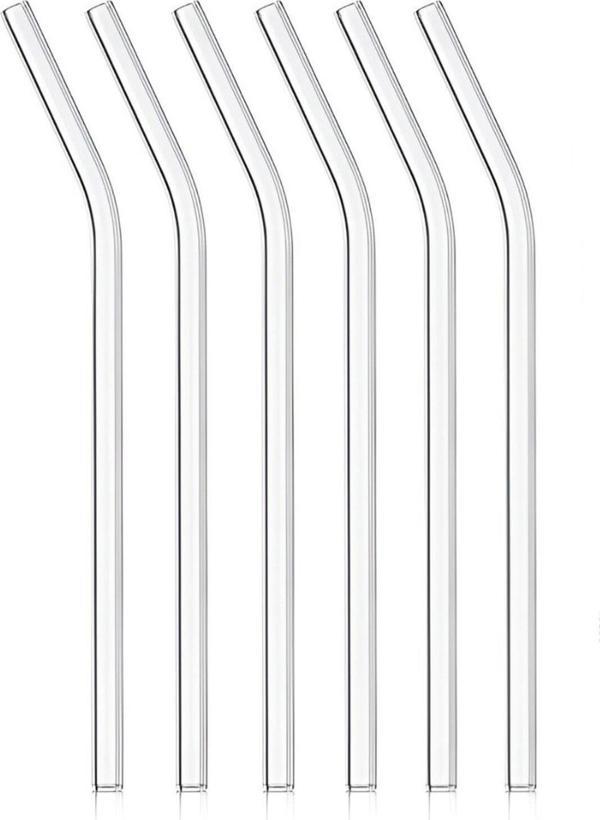 Cam Eğimli Isıya Dayanıklı Pipet Meşrubat Meyve Suyu Kamışı Pipeti - 20 Cm. - 5 Adetlik 1 Paket - Image 1
