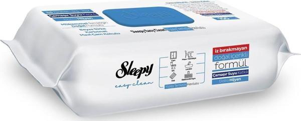 Sleepy Easy Clean Sirke Karbonat Çamaşır Suyu Katkılı Yüzey Temizlik Islak Havlusu - 100'lü Paket - Image 1