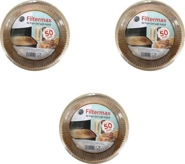 Filtermax Yağlı Airfryer Fırın Fritöz Tepsi Pişirme Kızartma Kağıdı - Yuvarlak - 20 Cm. - 150 Adet - Image 1