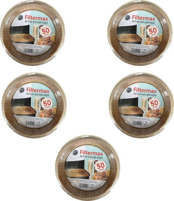 Filtermax Yağlı Airfryer Fırın Fritöz Tepsi Pişirme Kızartma Kağıdı - Yuvarlak - 20 Cm. - 250 Adet - Image 1